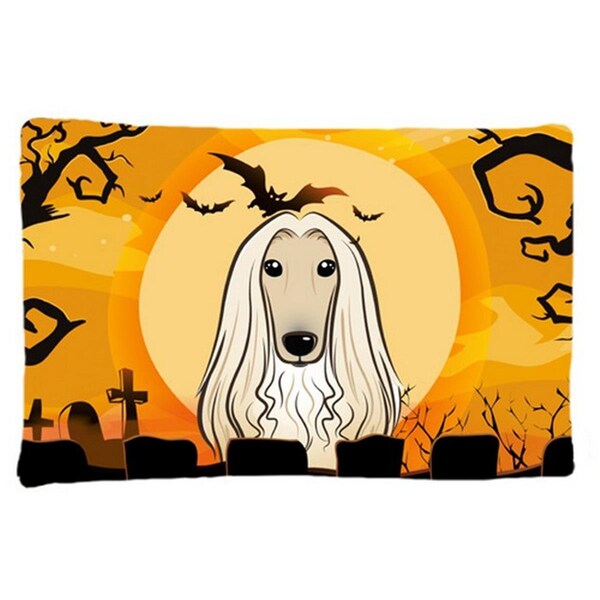 Carolines Treasures Halloween Afghan Hound Fabric Standard Pillowcase BB1802PILLOWCASE - main
